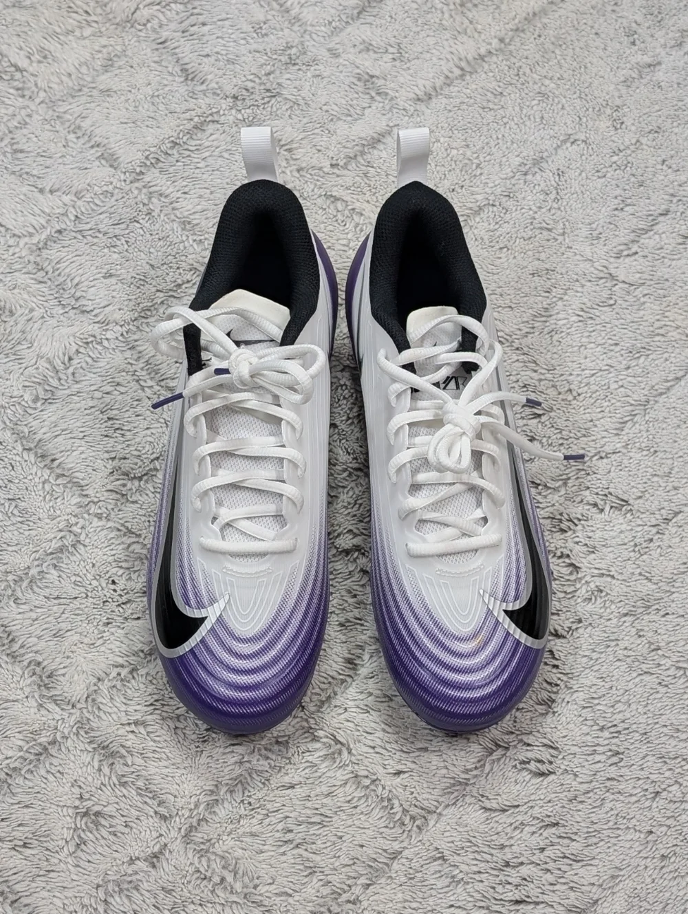 Nike Vapor Speed 3 TB White Court Purple Football Cleats Mens Size 8 HM8849-101